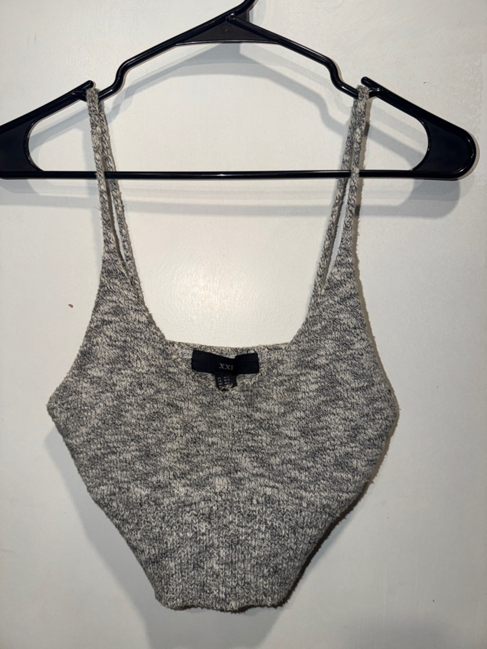Forever 21 Gray Marled Knit Cropped Camisole
